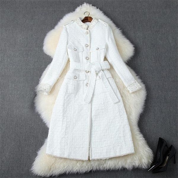 2019 fall autumn white / black long sleeve stand collar tweed beads belted single-breasted long outwear coat casual fashion coats o06t10192, Tan;black
2019 fall autumn white / black long sleeve stand collar tweed beads belted single-breasted long outwear coat casual fashion coats o06t10192, Tan;black