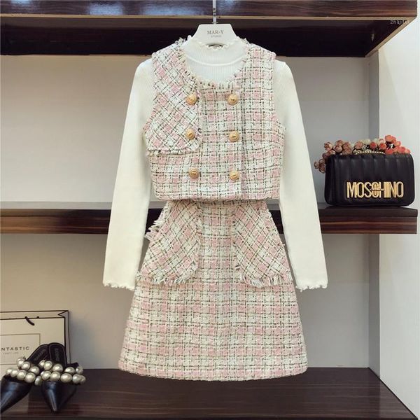 two piece dress 2021 autumn winter sweet clothes set girl skirt suit women plaid golden button tweed vest + high waist pocket mini, White
two piece dress 2021 autumn winter sweet clothes set girl skirt suit women plaid golden button tweed vest + high waist pocket mini, White