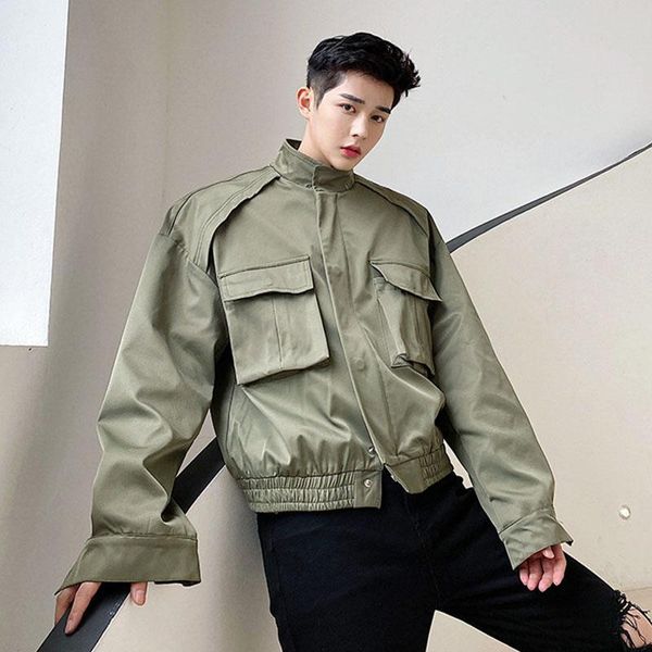 men women korean style retro motorcycle jacket outerwear men streetwear vintage fashion casual loose short coat, Black;brown
men women korean style retro motorcycle jacket outerwear men streetwear vintage fashion casual loose short coat, Black;brown