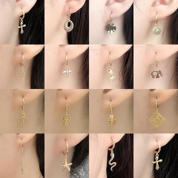 hoop & huggie inzareal 925 sterling silver zircon geometric huggies earrings for fashion women hiphop fine jewelry animal accessories, Golden;silver
hoop & huggie inzareal 925 sterling silver zircon geometric huggies earrings for fashion women hiphop fine jewelry animal accessories, Golden;silver