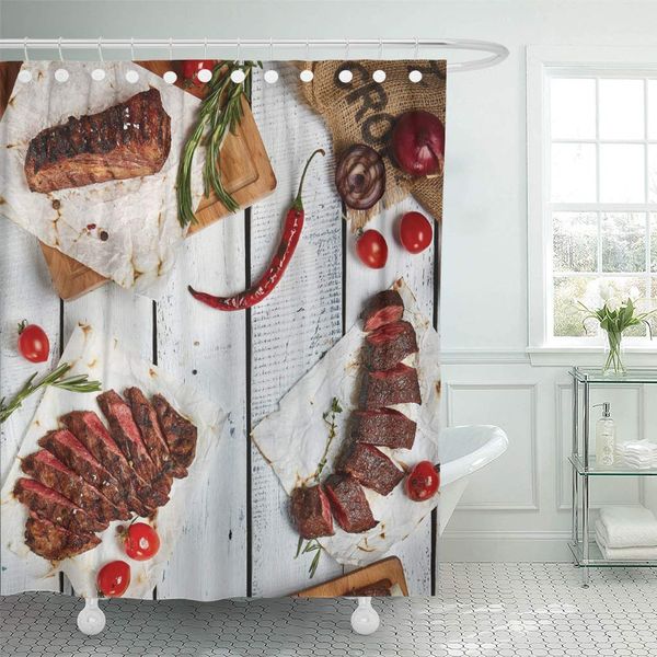 zhhld shower curtain white above gourmet grill restaurant steak various grilled beef shower curtains sets with 12 hooks 72 x 78
zhhld shower curtain white above gourmet grill restaurant steak various grilled beef shower curtains sets with 12 hooks 72 x 78