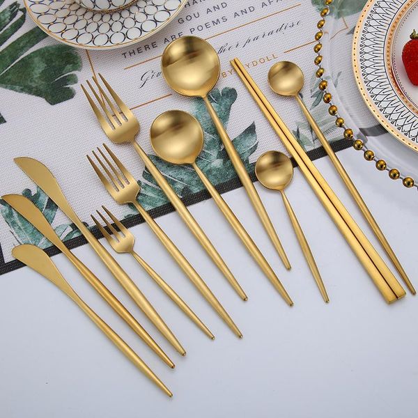 dinnerware sets gold cutlery set forks knives spoons 18/10 stainless steel dinner fork spoon knife chopsticks drop
dinnerware sets gold cutlery set forks knives spoons 18/10 stainless steel dinner fork spoon knife chopsticks drop