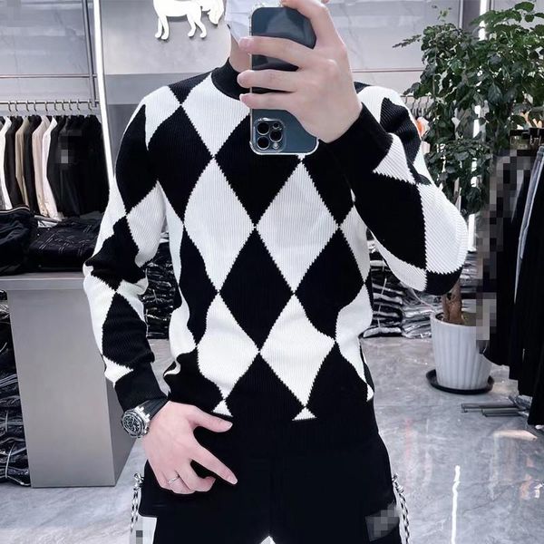 men's sweaters sq10229 fashion 2021 runway luxury european design party style clothing, White;black
men's sweaters sq10229 fashion 2021 runway luxury european design party style clothing, White;black