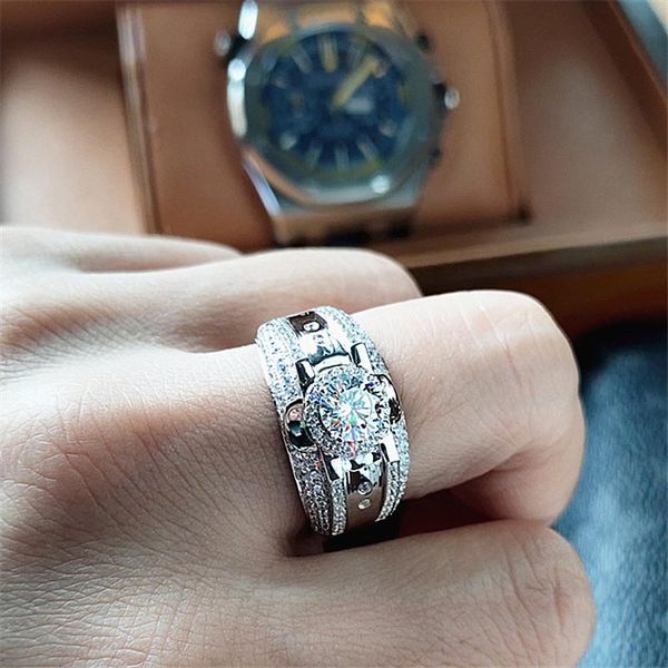 wedding rings luxury male round white crystal jewelry classic silver color big for men charm zircon stone engagement ring, Slivery;golden
wedding rings luxury male round white crystal jewelry classic silver color big for men charm zircon stone engagement ring, Slivery;golden