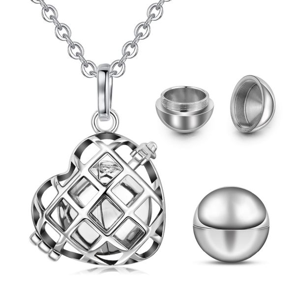 stainless steel heart shaped hollow pendant funeral cremation casket necklace necklaces, Silver
stainless steel heart shaped hollow pendant funeral cremation casket necklace necklaces, Silver