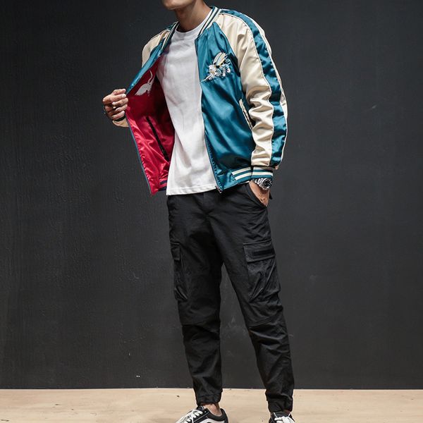 men's jackets two sides embroidery bomber smooth men sukajan yokosuka souvenir streetwear hip hop baseball tplt, Black;brown
men's jackets two sides embroidery bomber smooth men sukajan yokosuka souvenir streetwear hip hop baseball tplt, Black;brown