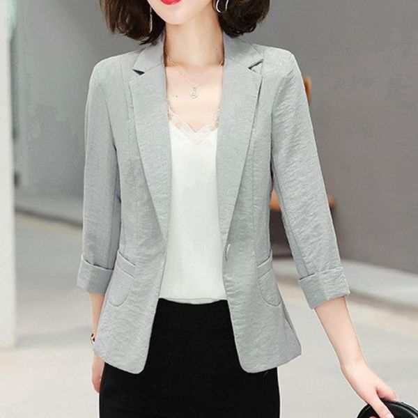 women's suits & blazers black women blazer coat 2021 fall winter slim three quarter sleeve casual suit jacket clothing 721i, White;black
women's suits & blazers black women blazer coat 2021 fall winter slim three quarter sleeve casual suit jacket clothing 721i, White;black