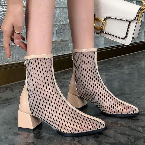 black beige summer women boots fashion zipper breathable mesh knee high patent leather square heel size 33-46
black beige summer women boots fashion zipper breathable mesh knee high patent leather square heel size 33-46