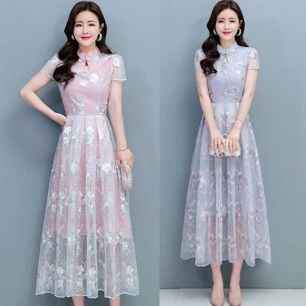 summer fashion elegant women dress embroidery short-sleeved plus size floral beach maxi vestidos 210531, Black;gray
summer fashion elegant women dress embroidery short-sleeved plus size floral beach maxi vestidos 210531, Black;gray