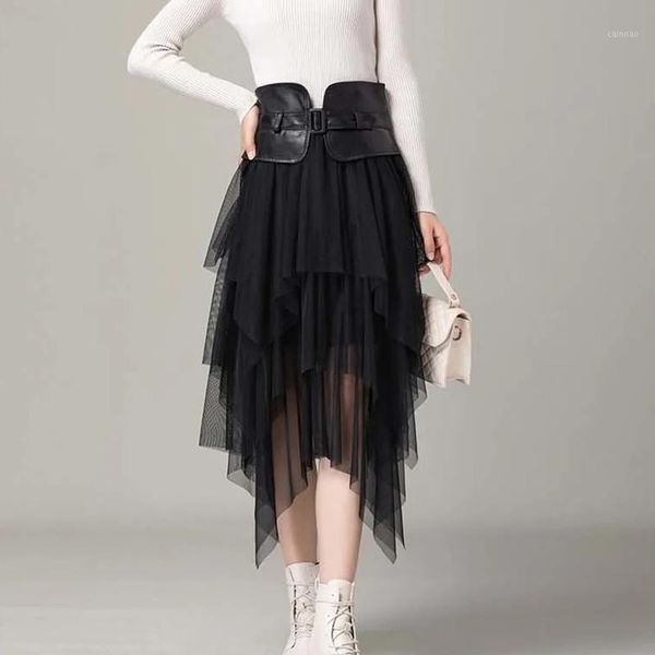 skirts genuine leather girdle tulle womens irregular fashion korean elastic high waist mesh tutu skirt midi for women, Black
skirts genuine leather girdle tulle womens irregular fashion korean elastic high waist mesh tutu skirt midi for women, Black