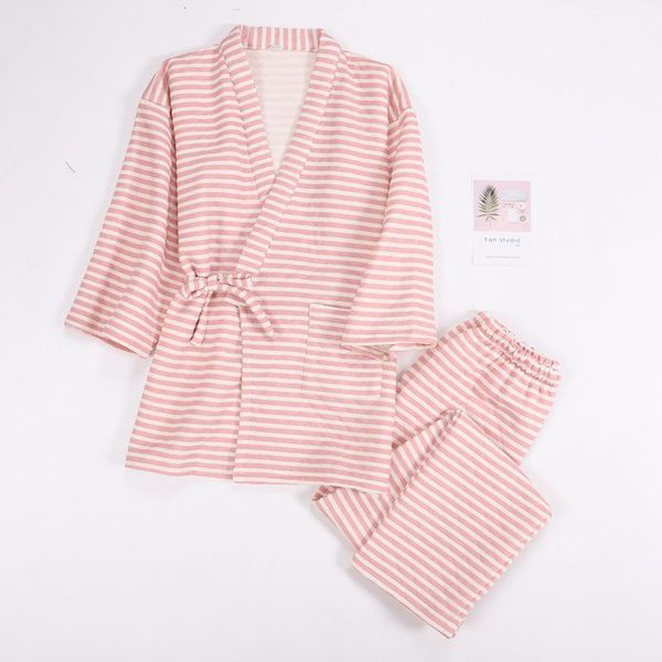 hasfia autumn cotton womens casual striped soft comfortable robes ladies vintage v-neck cardigans and trousers bathclothes women's slee, Black;red
hasfia autumn cotton womens casual striped soft comfortable robes ladies vintage v-neck cardigans and trousers bathclothes women's slee, Black;red
