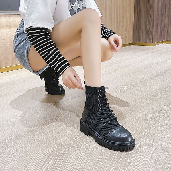 miica martin women's heel 2021 autumn and winter elastic socks short tube boots net red thick soled, Black
miica martin women's heel 2021 autumn and winter elastic socks short tube boots net red thick soled, Black