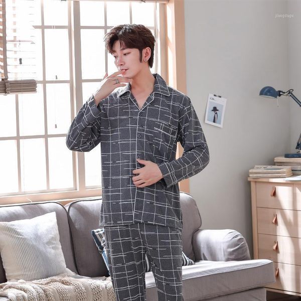 men's sleepwear man loose home night suit men lattice nightgown male shirt & pant set loungewear sleep mens long sleeve pajamas, Black;brown
men's sleepwear man loose home night suit men lattice nightgown male shirt & pant set loungewear sleep mens long sleeve pajamas, Black;brown