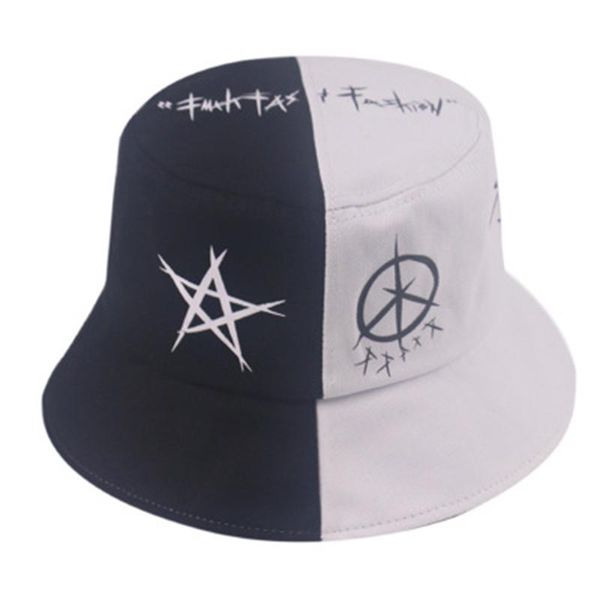 autumn same five-pointed star hat men and women wild graffiti black white stitching shade fisherman basin a35 wide brim hats, Blue;gray
autumn same five-pointed star hat men and women wild graffiti black white stitching shade fisherman basin a35 wide brim hats, Blue;gray