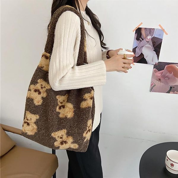 evening bags women lamb like fabric shoulder tote bag canvas fluffy fur bear handbags large capacity soft shopping girls cute school
evening bags women lamb like fabric shoulder tote bag canvas fluffy fur bear handbags large capacity soft shopping girls cute school