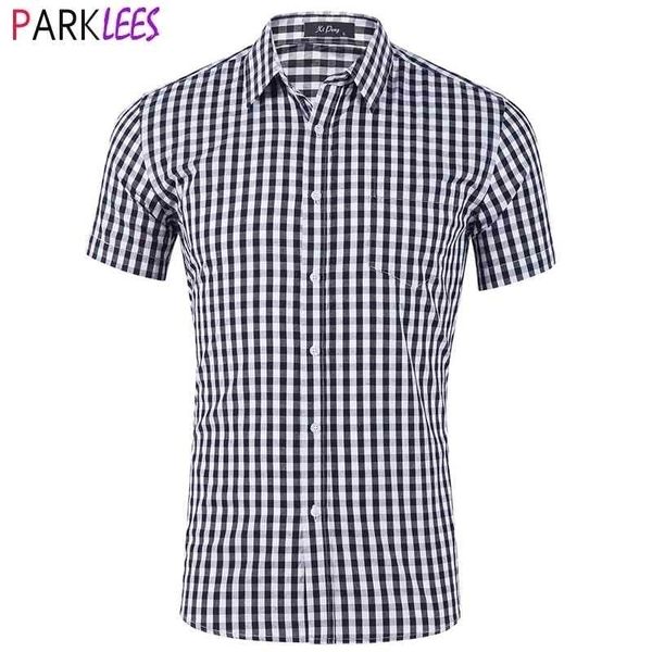 mens white black plaid shirt brand short sleeve standard-fit business formal shirt men button up checkered casual shirt 210522
mens white black plaid shirt brand short sleeve standard-fit business formal shirt men button up checkered casual shirt 210522