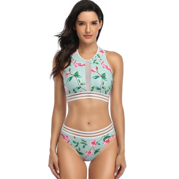 women's swimwear two piece set triangle bikini print green commuter elegant split vest swimsuit fashion bathing suit 2021, White;black
women's swimwear two piece set triangle bikini print green commuter elegant split vest swimsuit fashion bathing suit 2021, White;black