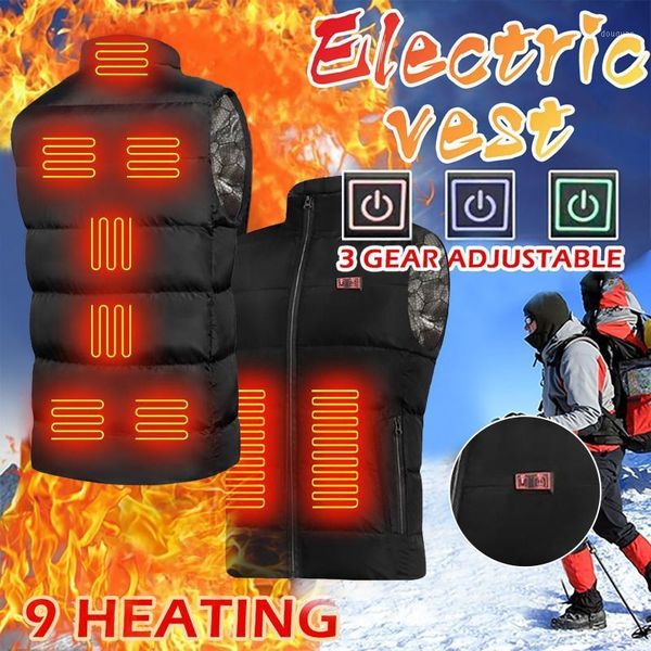 men's vests 9 places heated vest men women usb jacket heating thermal clothing hunting winter black, Black;white
men's vests 9 places heated vest men women usb jacket heating thermal clothing hunting winter black, Black;white
