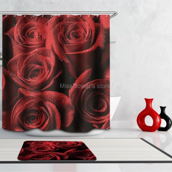 shower curtains rose design custom curtain bathroom waterproof mildewproof polyester fabric with 12 hooks
shower curtains rose design custom curtain bathroom waterproof mildewproof polyester fabric with 12 hooks