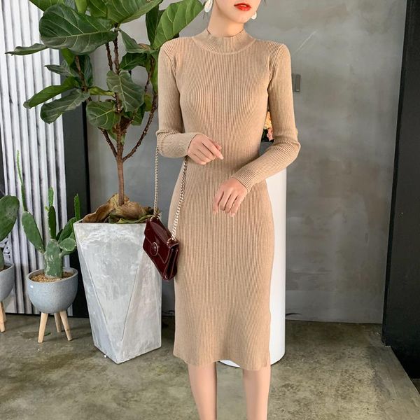 casual dresses fashion brand spring fall winter style turtleneck bandage bodycon dress women clothes ladies basic knitted vestidos, Black;gray
casual dresses fashion brand spring fall winter style turtleneck bandage bodycon dress women clothes ladies basic knitted vestidos, Black;gray