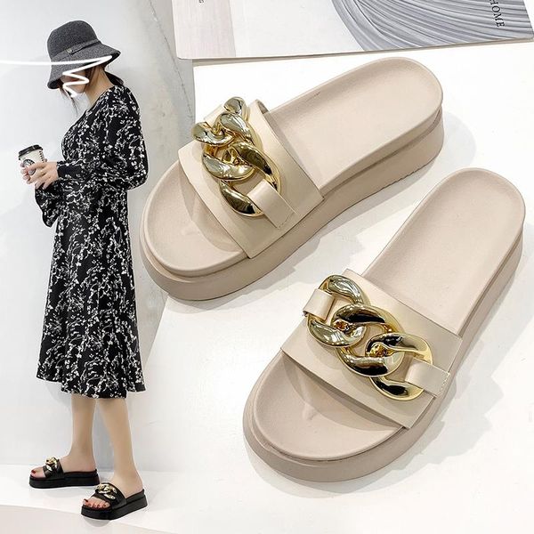 slippers shoes ladies' slipers women luxury slides platform med flat 2021 soft summer designer pu chain womens ou, Black
slippers shoes ladies' slipers women luxury slides platform med flat 2021 soft summer designer pu chain womens ou, Black