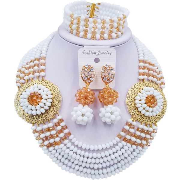 earrings & necklace national style white champagne gold ab nigerian crystal beads jewelry anniversary present 6c-sphjz-27, Silver
earrings & necklace national style white champagne gold ab nigerian crystal beads jewelry anniversary present 6c-sphjz-27, Silver