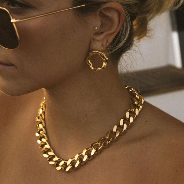 chains 15mm stainless steel chain gold necklace for women men ketting cuban link choker gothic woman jewelry colier, Silver
chains 15mm stainless steel chain gold necklace for women men ketting cuban link choker gothic woman jewelry colier, Silver
