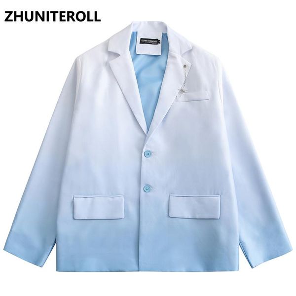 men's jackets embroidery harajuku gradient men blazer suit coats chain hip hop formal jacket single breasted big and tall sweat suits c, Black;brown
men's jackets embroidery harajuku gradient men blazer suit coats chain hip hop formal jacket single breasted big and tall sweat suits c, Black;brown