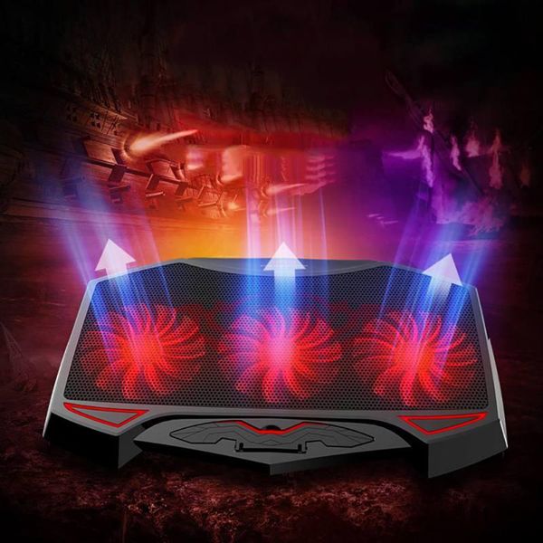 fans gaming lapcooling pad notebook cooler multi-angle adjustable wind speed base 3 high silent fan led 2 usb pads
fans gaming lapcooling pad notebook cooler multi-angle adjustable wind speed base 3 high silent fan led 2 usb pads