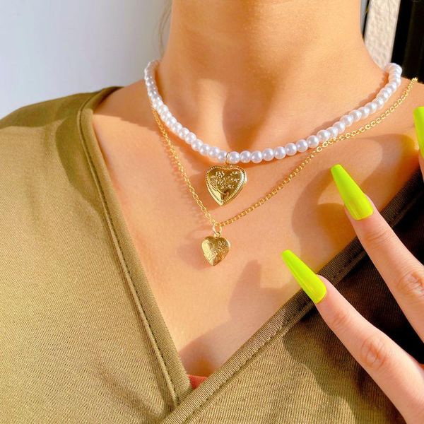 earrings & necklace vintage engraved love heart pendant pearl choker open necklaces earring set for women wedding memorial jewelry couple gi, Silver
earrings & necklace vintage engraved love heart pendant pearl choker open necklaces earring set for women wedding memorial jewelry couple gi, Silver