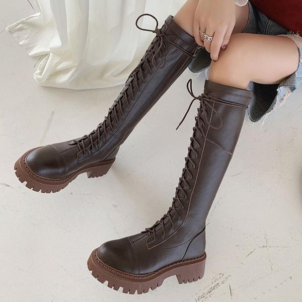 boots 2021 spring autumn fashion solid woman knee high platform low square heels comfy cool street style motorcycle, Black
boots 2021 spring autumn fashion solid woman knee high platform low square heels comfy cool street style motorcycle, Black