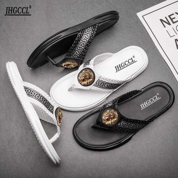 2021 flip-flops leather sandals for men cowhide slippers summer luxury accessories t24, Black
2021 flip-flops leather sandals for men cowhide slippers summer luxury accessories t24, Black