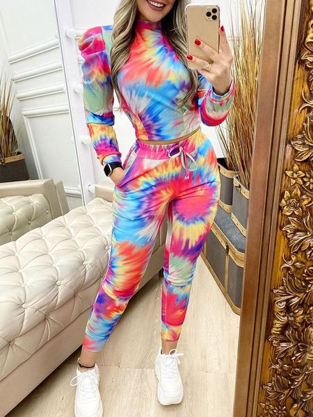 women's two piece pants tracksuit tie dye print puff sleeve abstract & pocket design set 2 pieces juicy coutour jogging, White
women's two piece pants tracksuit tie dye print puff sleeve abstract & pocket design set 2 pieces juicy coutour jogging, White