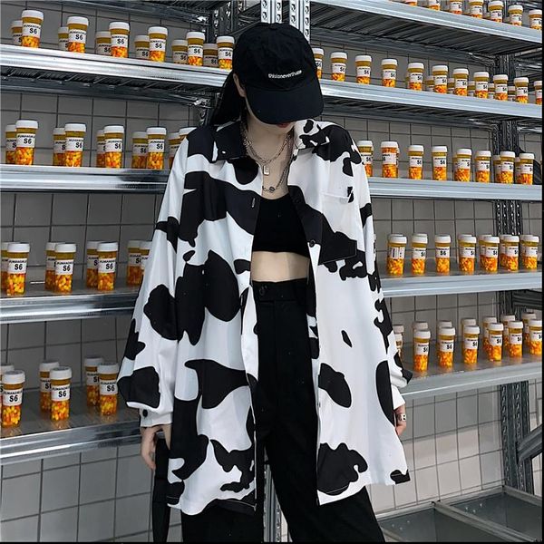 deeptown cow women shirts print blouses korean style fashion autumn button up shirt loose long sleeve leisure, White
deeptown cow women shirts print blouses korean style fashion autumn button up shirt loose long sleeve leisure, White