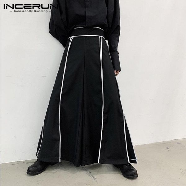men's wide leg pants striped elastic waist split hem casual trousers men streetwear joggers baggy fashion pantalon s-5xl, Black
men's wide leg pants striped elastic waist split hem casual trousers men streetwear joggers baggy fashion pantalon s-5xl, Black