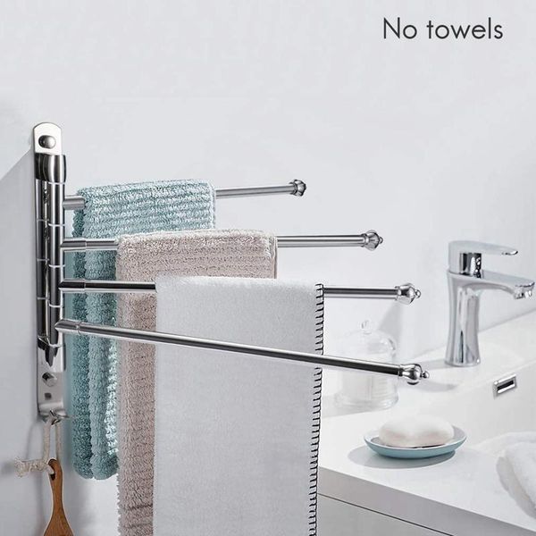 towel holder bathroom with 4 arms, without drilling, 180 degree rotation wall, silver racks
towel holder bathroom with 4 arms, without drilling, 180 degree rotation wall, silver racks