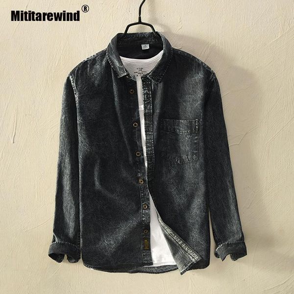 men's casual shirts spring autumn retro denim shirt men long sleeves pure cotton breathable mens japanese korean fashion streetwear jea, White;black
men's casual shirts spring autumn retro denim shirt men long sleeves pure cotton breathable mens japanese korean fashion streetwear jea, White;black