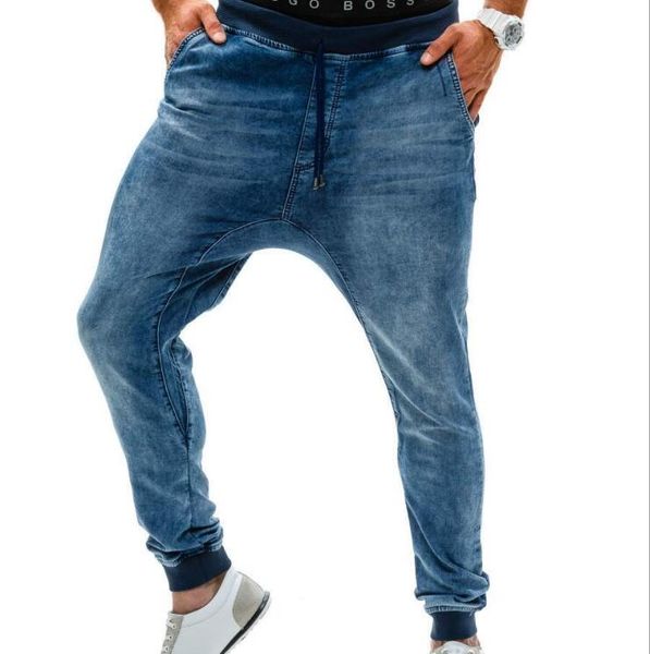 foreign trade new elastic high waist men's jeans fjn053a explosive threaded waist loose jogging pants men jean nice gift give you, Blue
foreign trade new elastic high waist men's jeans fjn053a explosive threaded waist loose jogging pants men jean nice gift give you, Blue