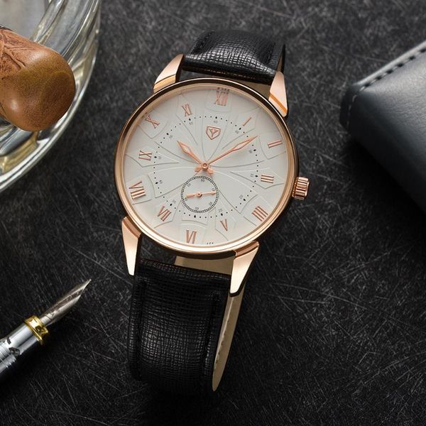 wristwatches yazole independent second hand men's watch luxury leather strap stylish casual waterproof, Slivery;brown
wristwatches yazole independent second hand men's watch luxury leather strap stylish casual waterproof, Slivery;brown