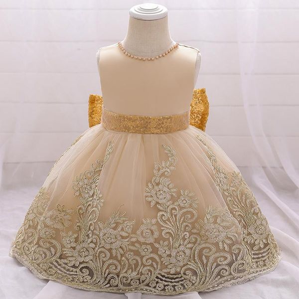 girl's dresses 0-24m gold flower embroidery 1st birthday dress for baby girl clothes golden bow princess baptism infant vestidos, Red;yellow
girl's dresses 0-24m gold flower embroidery 1st birthday dress for baby girl clothes golden bow princess baptism infant vestidos, Red;yellow