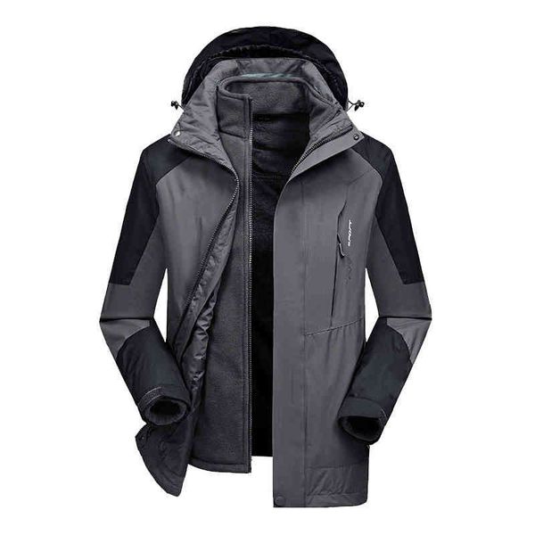 men's 3-in-1 mountaineering et, two-piece detachable raincoat, thick warm hoodie, outdoor camping windbreaker, Tan;black
men's 3-in-1 mountaineering et, two-piece detachable raincoat, thick warm hoodie, outdoor camping windbreaker, Tan;black