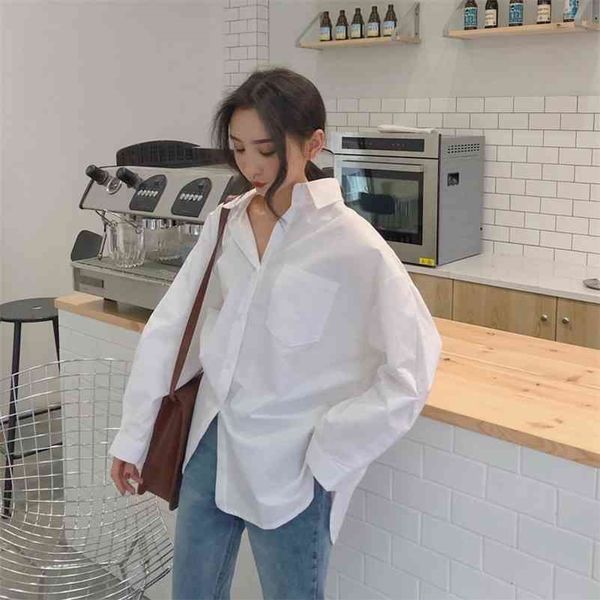 classic white shirts for women plus size spring autumn women shirts white plain loose oversized blouses vintage shirts blusas 210323
classic white shirts for women plus size spring autumn women shirts white plain loose oversized blouses vintage shirts blusas 210323