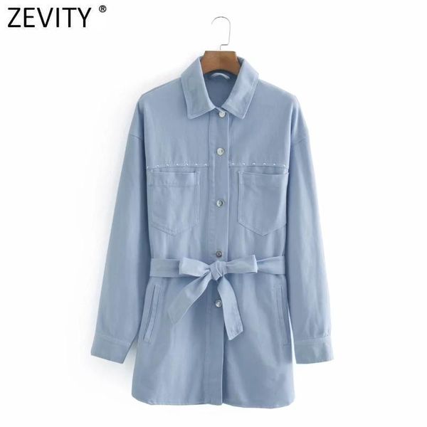 women's jackets zevity women fashion pockets patch rivet chic jacket ladies turn down collar breasted bow tied sashes casual coat ct56, Black;brown
women's jackets zevity women fashion pockets patch rivet chic jacket ladies turn down collar breasted bow tied sashes casual coat ct56, Black;brown