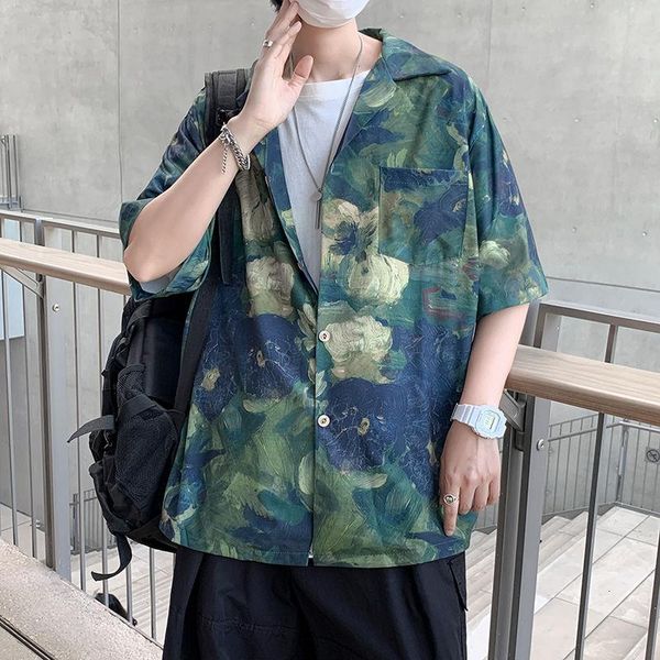 men's casual shirts summer short-sleeved fashion printed men streetwear loose flower mens hawaiian -2xl, White;black
men's casual shirts summer short-sleeved fashion printed men streetwear loose flower mens hawaiian -2xl, White;black