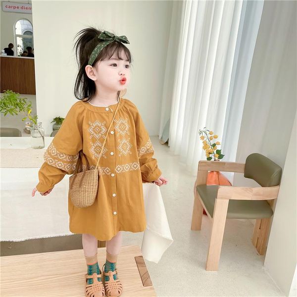 spring arrival girls long sleeve floral dress kids vintage embroidery style dresses girl's, Red;yellow
spring arrival girls long sleeve floral dress kids vintage embroidery style dresses girl's, Red;yellow