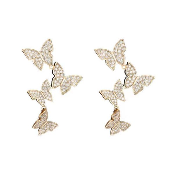 s925 silver needle 2020 new super fairy sweet butterfly tassel retro fashion joker temperament diamond-encrusted high-grade earrings., Golden;silver
s925 silver needle 2020 new super fairy sweet butterfly tassel retro fashion joker temperament diamond-encrusted high-grade earrings., Golden;silver
