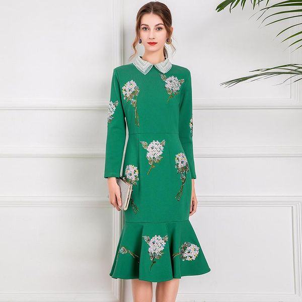 casual dresses jsxdhk elegant runway autumn flower mermaid dress women green hydrangea embroidery ruffles bodycon slim party vestidos, Black;gray
casual dresses jsxdhk elegant runway autumn flower mermaid dress women green hydrangea embroidery ruffles bodycon slim party vestidos, Black;gray