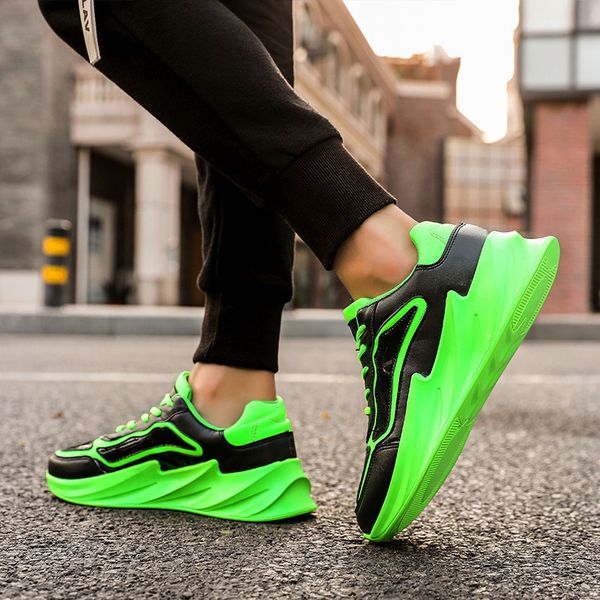 2021 Breathable Sneakers Men Comfortable Outdoor Tennis Sport High Top Shoes Mens Lace-up Casual Shoes wave fluorescent sneakers, Yellow
2021 Breathable Sneakers Men Comfortable Outdoor Tennis Sport High Top Shoes Mens Lace-up Casual Shoes wave fluorescent sneakers, Yellow