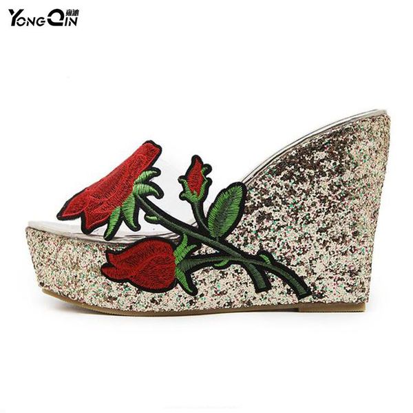rose women sandals 2021 fashion transparent high heels pumps shoes wedges thick crust muffin slippers, Black
rose women sandals 2021 fashion transparent high heels pumps shoes wedges thick crust muffin slippers, Black