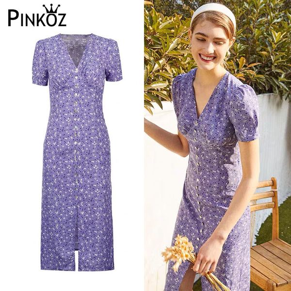 women purple lavender floral dress v-neck short sleeves tunic one-piece vestidos gentle romatic french 210421, White
women purple lavender floral dress v-neck short sleeves tunic one-piece vestidos gentle romatic french 210421, White